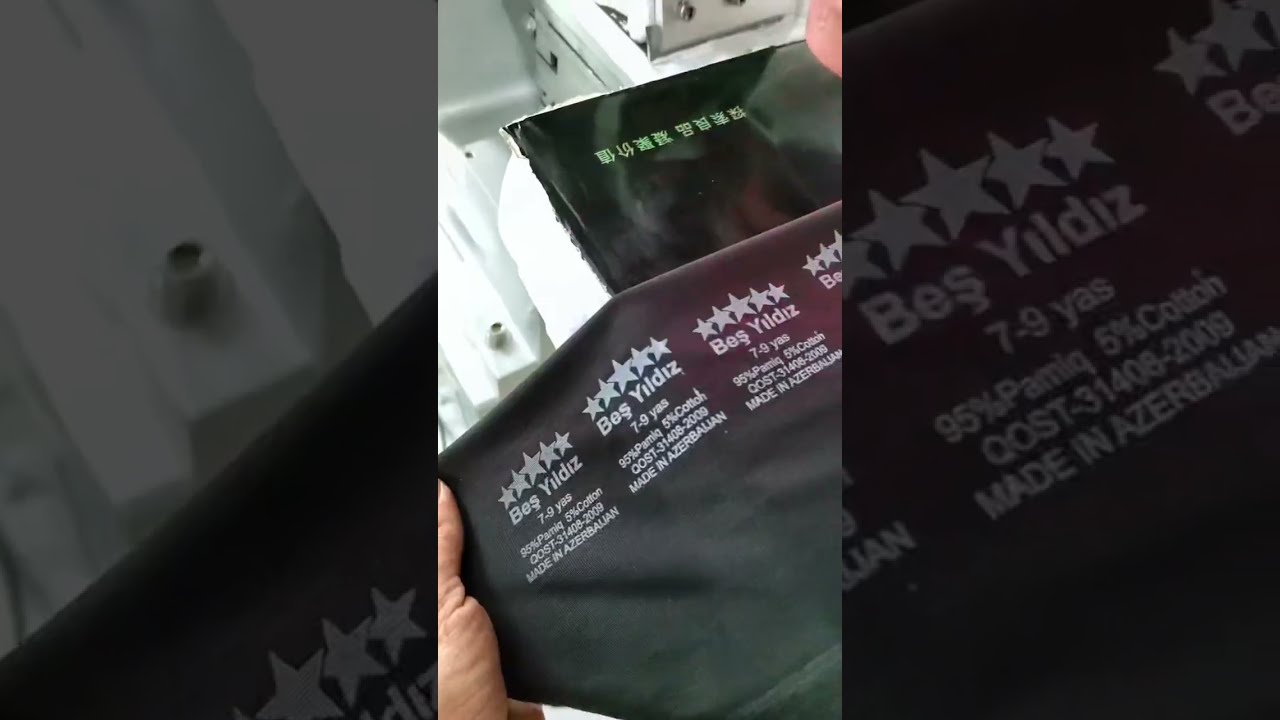 Clothes size tagless label printing machine with infrared ray