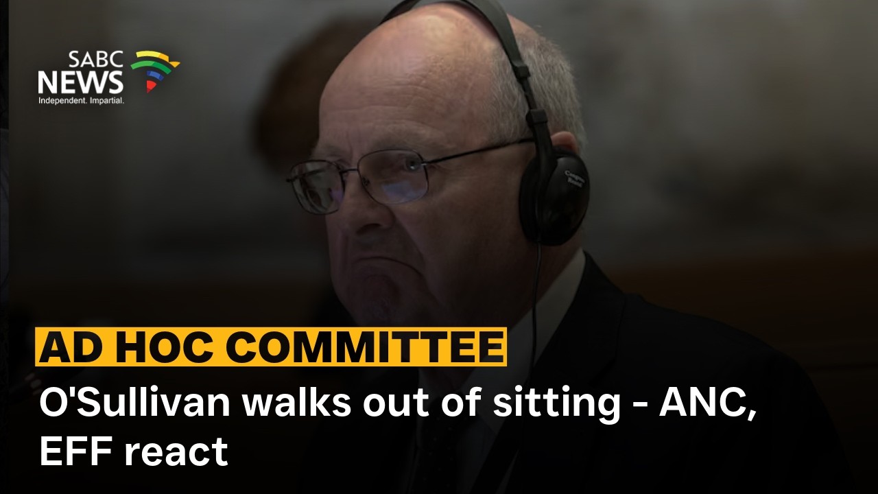 Ad Hoc Committee | O'Sullivan walks out of sitting - ANC, EFF react