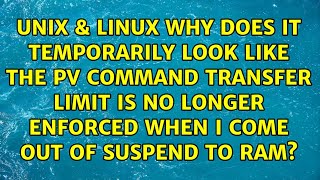 Why does it temporarily look like the pv command transfer limit is no longer enforced when I...