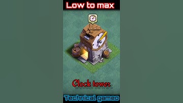 clock tower ⏰ upgrade low to max || #clashofclans #shorts