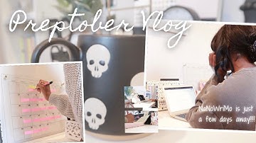 PREPTOBER 2022 Vlog 2: Desk Set Up | #nanowrimo Word Count Tracker | Establishing Plot for Book 2