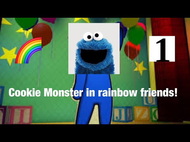 Blue Rainbow Friends and Cookie Monster Fanart by TvGlitched87 on