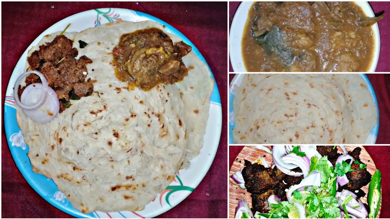 Porotta and Beef fry | Soft layerd Porotta | തനി നാടന്‍ ബീഫ് ഫ്രൈ ...