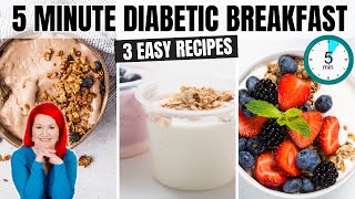 3 EASY OntheGo Diabetes Breakfast Recipes | Quick & Easy Type 2 Diabetic Breakfast Recipe Ideas