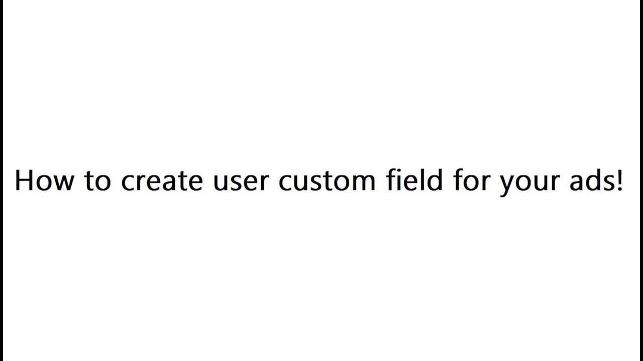 How to add user custom fields on your website! - YouTube