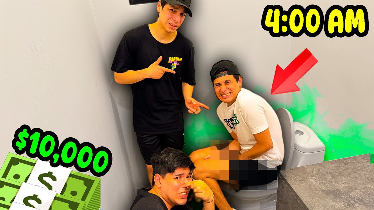 EL ÚLTIMO en SALIR del BAÑO GANA $10,000! con YAIR17 y VALDO...