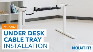 Mount-It! Under-Desk Cable Tray Black (MI-7282)