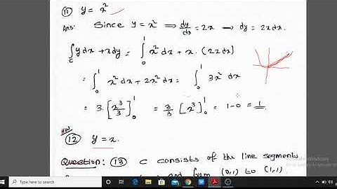 Calicut University -Sem 3 -  Complimentary Mathematics - Line Integrals - Problem - Part 1
