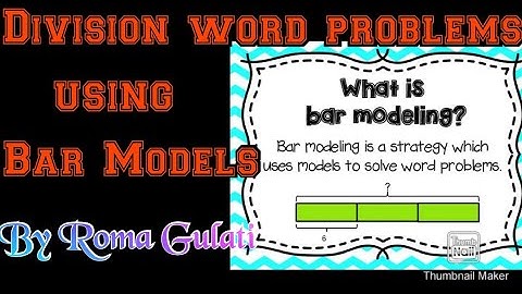 Maths Bar Models#Division Word problems using bar models#Bar modeling#Division with bar Models
