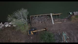 River bulkhead project 50% complete Deck removed