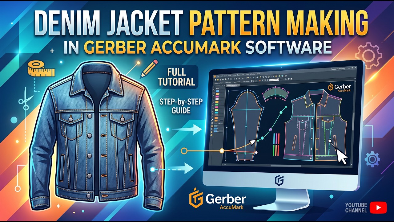 CAD GGT Video # 18 Denim Jacket Pattern Grading in Gerber | Step by ...