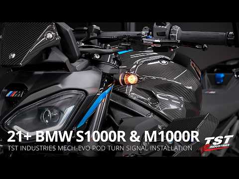 The Best Aftermarket Turn Signals for the 2021+ BMW S1000R / M1000R by TST Industries: TST Mech-EVO