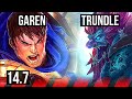 Garen vs trundle top  600 games 1123  tr grandmaster  147