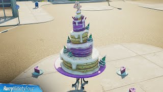 Dance in Front of Cakes All Locations - Fortnite (4th Birthday Challenges)