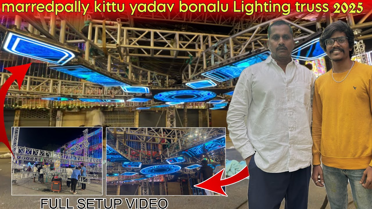 Marredpally Kittu Yadav bonalu 2025 Light Truss Setup – A Grand Celebration in the Making