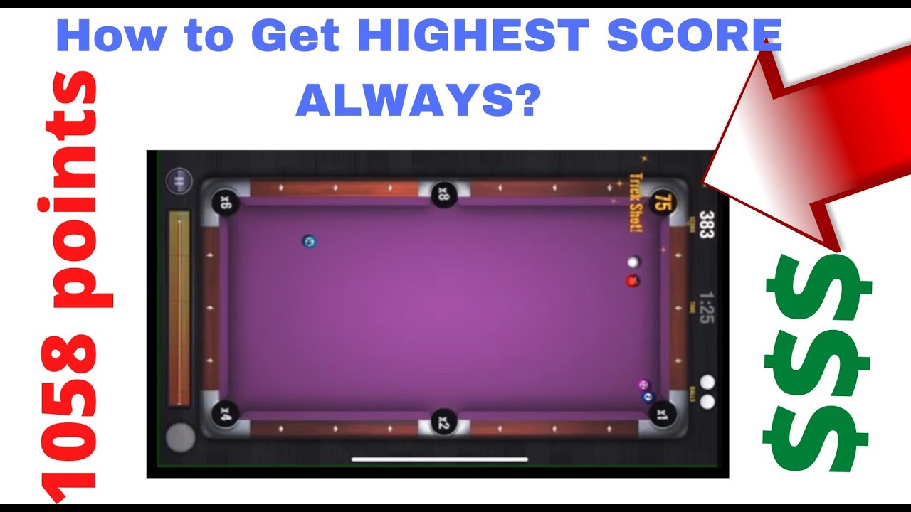 POOL PAYDAY how to get HIGHEST SCORE of 1058 points or over 1000 points. YouTube