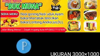 Cara desain banner atau spanduk warung makan||pixelLab