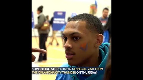 Video: Thunder players celebrate Thanksgiving early with children in need