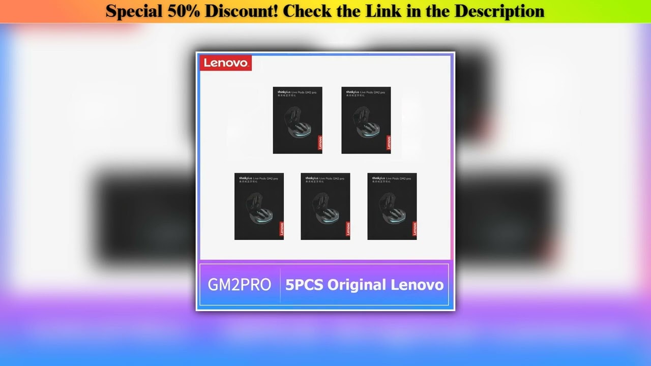 Best Seller 5PCS Original Lenovo GM2 ProWireless Headphones Sleep Eye Mask Headset Elastic Comforta