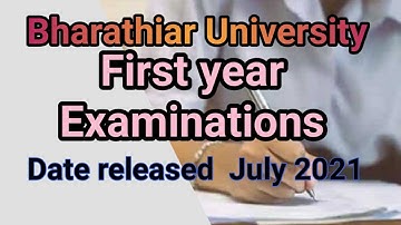 First year Regular semester  examinations date released - Bharathiar University - 2021
