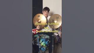 Zildjian A Customs vs. Sabian B8 Hi-hat comparison #drums #drummer #drumming #hihats #cymbals
