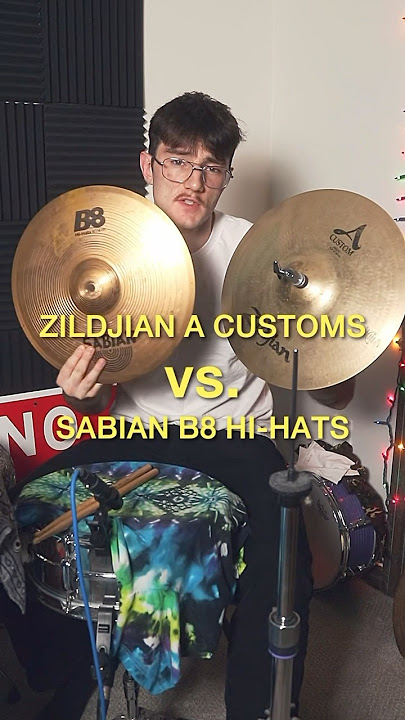 Zildjian A Customs vs. Sabian B8 Hi-hat comparison #drums #drummer #drumming #hihats #cymbals