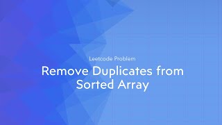 Celebrity Visualizing the Solution: LeetCode 'Remove Duplicates from Sorted Array' Profile
