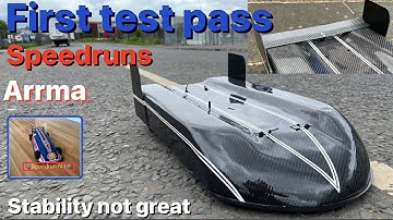 Test day for carbon body, with some work to be done! Arrma limitless infraction speedrun