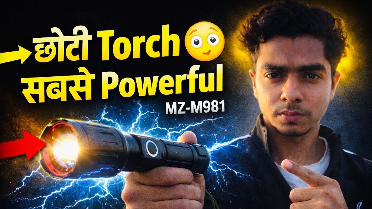 MZ- M981 High Power Torch Light in india || Long Battery Backup & USB Mode 