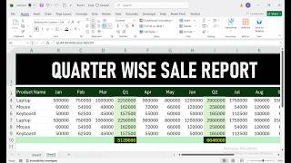 Quarter Wise Sales Report in Excel | Automatic Monthly, Quarterly & Yearly Report with SUMIFS