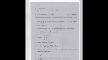 DEGREE BUSINESS MATHEMATICS 2 QUESTIONS PAPER