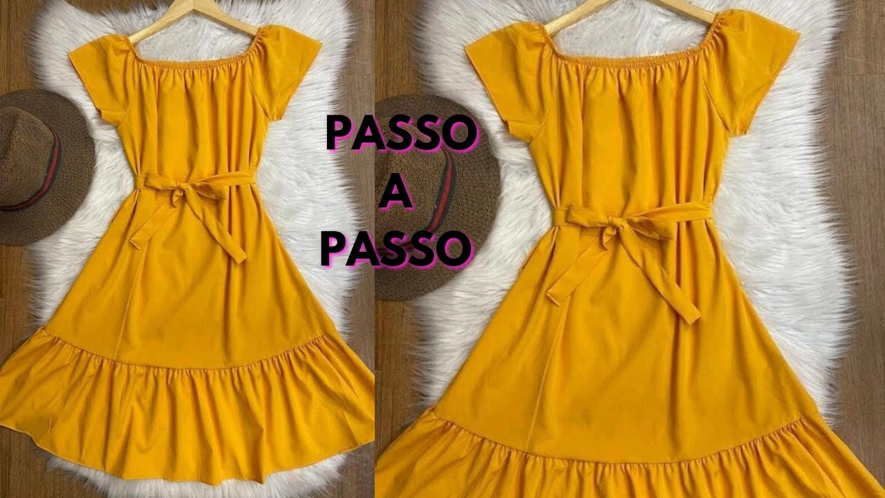 Diy - Vestido Ciganinha Com Babado, Fácil Passo a Passo