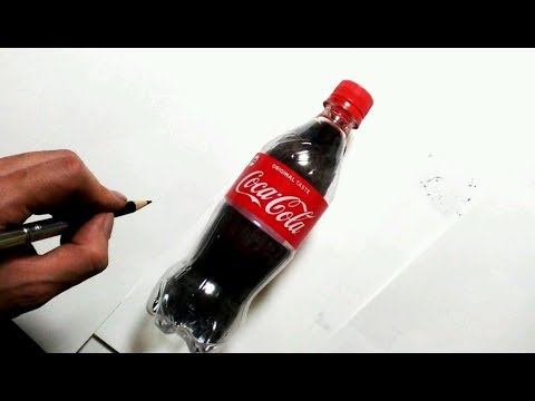 トリックアート コーラを描いてみた Draw A Realistic Coca Cola Bottle Youtube