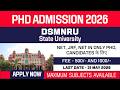 New PhD Admission 2026 | Dr. Shakuntala Misra National Rehabilitation University | DSMNRU | Apply