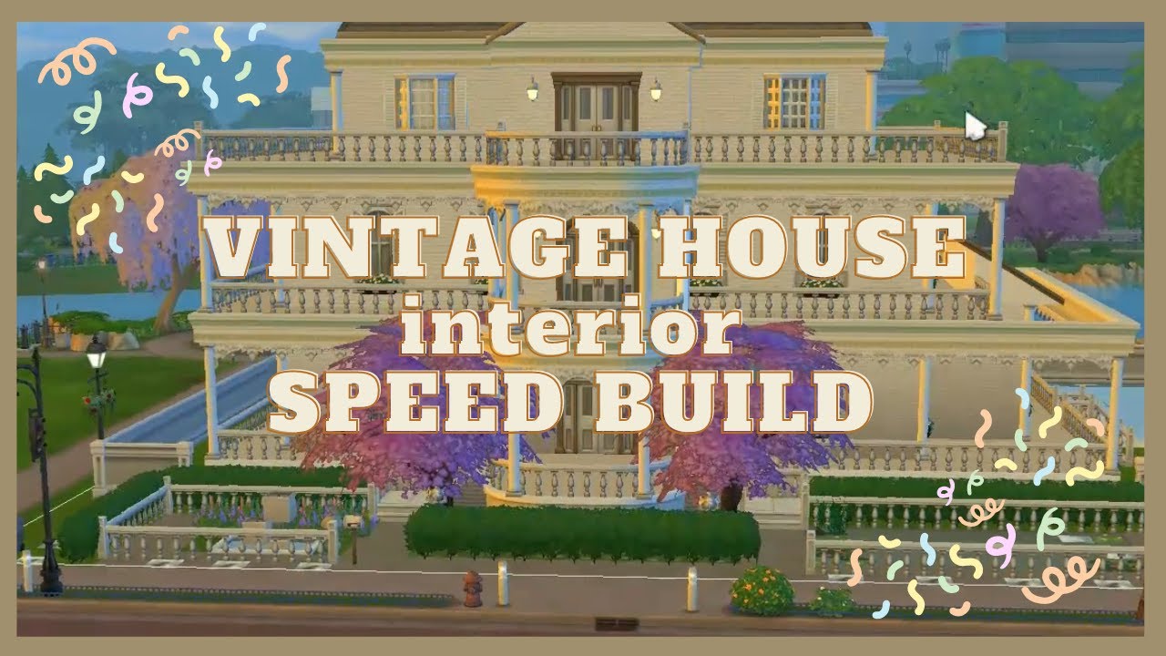 Vintage Mansion ( Sims 4 Speed Build) - Base Game