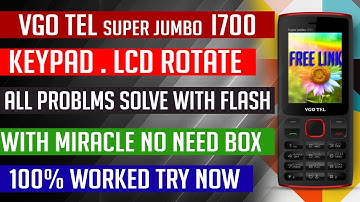 VGO TEL Super Jumbo i700  Disply & Keypad Problem Solution Solved With Flash