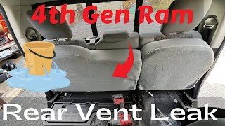 4th Gen Ram 1500 Rear Vent Leak | Windshield Foggy Inside | Where To Look