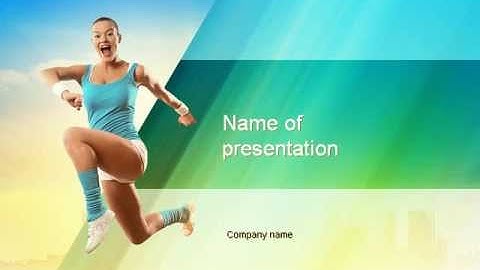Girl Running PowerPoint Template