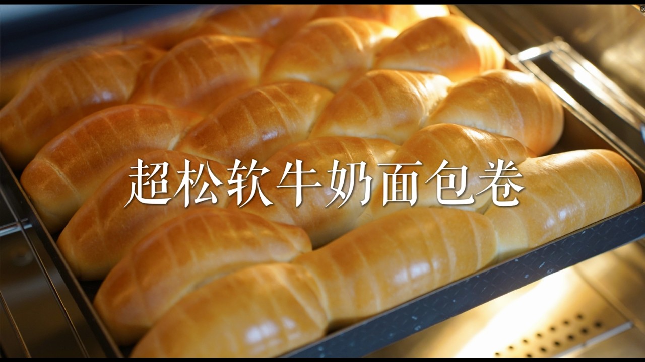 牛奶液种面包卷！超级软！一口哇塞！
