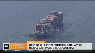 NTSB to release findings of Baltimore bridge collapse