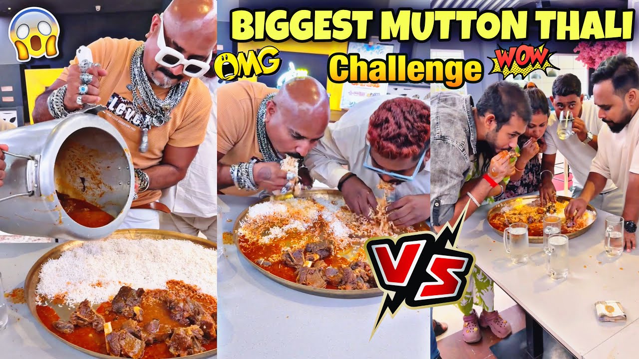 Biggest Mutton Thali Eating l Ulhas Kamathe l Chicken Leg Piece