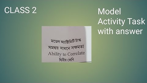 How to solve model Activity Task for class2 Ability to Correlate