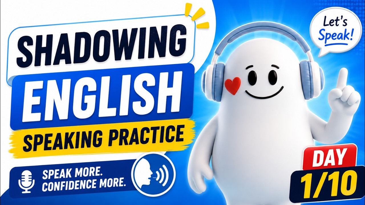 Shadowing English Speaking Practice Day 1/10 🔥 | Improve Fluency Fast 💬 ...