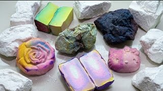 Soft dyed with fresh gym chalk crushing ||oddlysatisfying ||yushen asmr  screenshot 3
