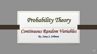 Random Variables (02 - Continuous Random Variables)