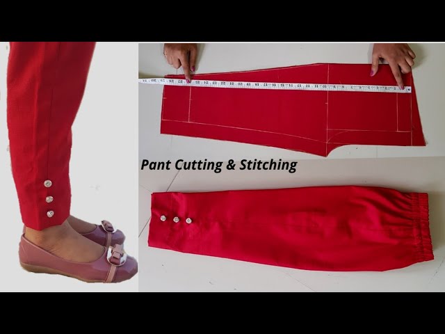Very Easy Pant Trouser Cutting and Stitching/Palazzo Pant Cutting and  Stitching/For Beginners 