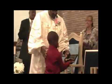 Mykel Henderson's Receiving His Award - Bethel No. 2 AP Church