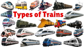 Types of Trains for Kids | Train Names in English | English Vocabulary for Kids | Vehicle names