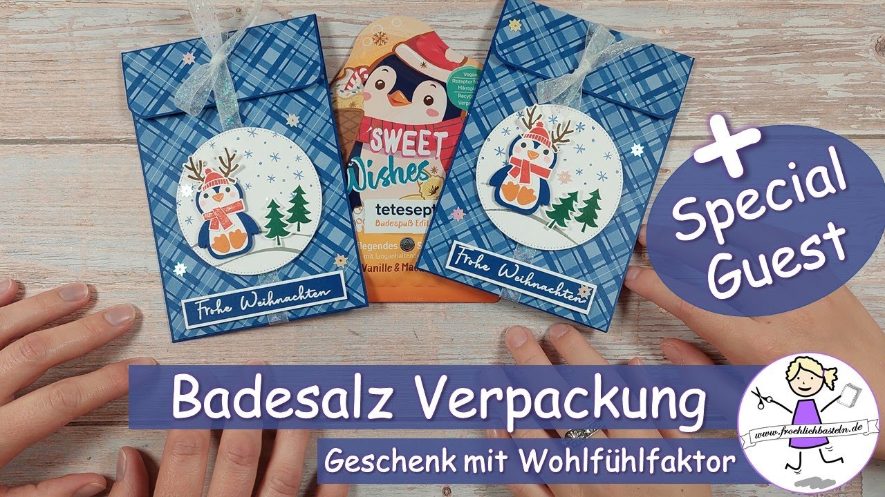 Anleitung: Verpackung für Badesalz / Gesichtsmaske / Badeschaum  | Weihnachten mit Stampin' Up!