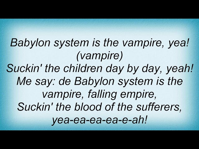 Bob Marley - Babylon System Lyrics